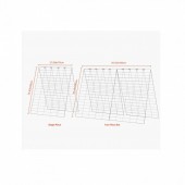 VivaTechnix HGPJTXCZAXJ3JGFLUV0 Set 2 spaliere pentru castraveti, plante agatatoare, 90 x 140 cm, Pliabil, 24 x Cleme de fixare