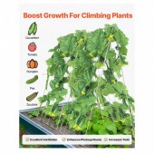 VivaTechnix HGPJTXCZAXJ3JGFLUV0 Set 2 spaliere pentru castraveti, plante agatatoare, 90 x 140 cm, Pliabil, 24 x Cleme de fixare