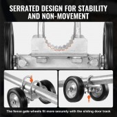 VivaTechnix HLHMJLJ6INCHO9AC8V0 Roti cauciuc cu suport pentru porti culisante, Otel, max 300 kg, 146Ã—270 mm, Diametrul exterior al tevii compatibil 32-50 mm