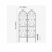 VivaTechnix HPJHX2JTH60WT4XPAV0 Set 2 suporturi pentru plante agatatoare, 38 x 152 cm, Otel