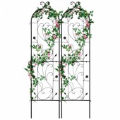 VivaTechnix HPJHX2JTH60WT4XPAV0 Set 2 suporturi pentru plante agatatoare, 38 x 152 cm, Otel