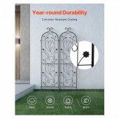 VivaTechnix HPJHX2JTH60WT4XPAV0 Set 2 suporturi pentru plante agatatoare, 38 x 152 cm, Otel