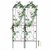 VivaTechnix HPJHX2JTH60WT4XPAV0 Set 2 suporturi pentru plante agatatoare, 38 x 152 cm, Otel