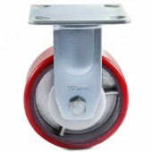 VivaTechnix JL6IN2WXPSJ2DXTXHV0 Set 4 roti pivotante/rigide, Frana laterala, Capacitate 510 kg/roata, Diametru 6 inch, Poliuretan/Otel