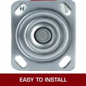 VivaTechnix JL6IN2WXPSJ2DXTXHV0 Set 4 roti pivotante/rigide, Frana laterala, Capacitate 510 kg/roata, Diametru 6 inch, Poliuretan/Otel