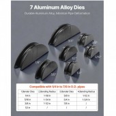 VivaTechnix JLSDWGJYYKZXRKMPF001V0 Dispozitiv de indoit tevi cupru si aluminiu, 6-22 mm, Unghi maxim de Ã®ndoire 90Â°, 7 matrite, sistem hidraulic