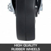VivaTechnix JLTX13-5-1XJL25YGV0 Set 4 roti pivotante, pentru schele, Capacitate 113 kg/roata, Cauciuc/Otel