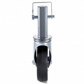 VivaTechnix JLTX13-5-4XJL32FGV0 Set 4 roti pivotante, pentru schele, Frana dubla, Capacitate 200 kg/roata, Cauciuc/Otel