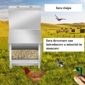 VivaTechnix JQWSQ11.5BFXDDB01V0 Hranitoare pentru pasari, Vivatechnix Otel galvanizat, 21x16x33 cm, Capacitate 5.2 kg, 4 x alimentatoare apa