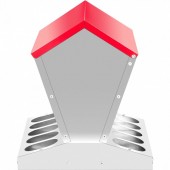 VivaTechnix JQWSQ25BSX0000001V0 Hranitoare pentru pasari cu 10 posturi, Vivatechnix Otel galvanizat, 29.8x29.8x40 cm, Capacitate 11.3 kg, 4 x alimentatoare apa