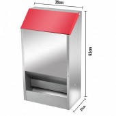 VivaTechnix JQWSQ50BFXDGXM001V0 Hranitoare pentru pasari, Vivatechnix Otel galvanizat, 35x21x63 cm, Capacitate 22.6 kg, 4 x alimentatoare apa
