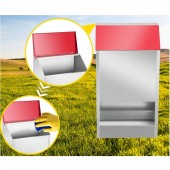 VivaTechnix JQWSQ50BFXDGXM001V0 Hranitoare pentru pasari, Vivatechnix Otel galvanizat, 35x21x63 cm, Capacitate 22.6 kg, 4 x alimentatoare apa