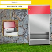 VivaTechnix JQWSQ50BFXDGXM001V0 Hranitoare pentru pasari, Vivatechnix Otel galvanizat, 35x21x63 cm, Capacitate 22.6 kg, 4 x alimentatoare apa