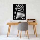 VivaTechnix KRO-1036 Decoratiune perete Krodesign KRO-1036 Women Shadow, lungime 80x64 cm, negru