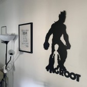 VivaTechnix KRO-1044 Decoratiune perete Krodesign Groot, metal, negru, Inaltime 69 cm