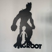 VivaTechnix KRO-1044 Decoratiune perete Krodesign Groot, metal, negru, Inaltime 69 cm