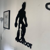 VivaTechnix KRO-1044 Decoratiune perete Krodesign Groot, metal, negru, Inaltime 69 cm