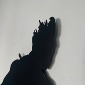 VivaTechnix KRO-1044 Decoratiune perete Krodesign Groot, metal, negru, Inaltime 69 cm