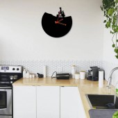 VivaTechnix KRO-1051 Ceas de perete metalic Krodesign Vespa, diametru 50 cm, negru