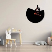 VivaTechnix KRO-1051 Ceas de perete metalic Krodesign Vespa, diametru 50 cm, negru