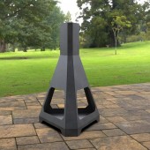 VivaTechnix KRO-1075 Incalzitor pentru terasa/gradina, Hexagon Fire Pit KRO-1075, Otel, Negru, 1158x725 mm, grosime 3 mm