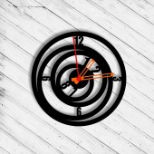 VivaTechnix KRO-1086 Ceas de perete metalic Krodesign Whirpool, diametru 50 cm, negru