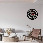 VivaTechnix KRO-1086 Ceas de perete metalic Krodesign Whirpool, diametru 50 cm, negru