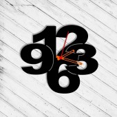 VivaTechnix KRO-1097 Ceas de perete metalic Krodesign Number KRO-1097, diametru 50 cm, negru