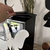 VivaTechnix KRO-1228 Cutie postala Vivatechnix Butterfly KRO-1228, otel, 400x250x100mm, Negru/Alb, 2 chei