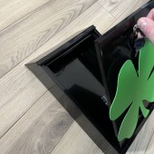 VivaTechnix KRO-1230 Cutie postala Vivatechnix Irish Clover KRO-1230, otel, 400x250x100mm, Negru/Verde, 2 chei