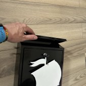 VivaTechnix KRO-1231 Cutie postala Vivatechnix Boat KRO-1231, otel, 400x250x100mm, Negru/Alb, 2 chei