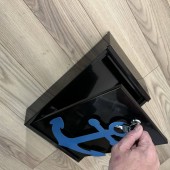 VivaTechnix KRO-1232 Cutie postala Vivatechnix Anchor KRO-1232, otel, 400x250x100mm, Negru/Albastru, 2 chei