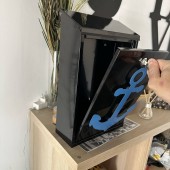 VivaTechnix KRO-1232 Cutie postala Vivatechnix Anchor KRO-1232, otel, 400x250x100mm, Negru/Albastru, 2 chei