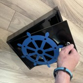 VivaTechnix KRO-1233 Cutie postala Vivatechnix Timona KRO-1233, otel, 400x250x100mm, Negru/Albastru, 2 chei