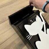 VivaTechnix KRO-1234 Cutie postala Vivatechnix Cat KRO-1234, otel, 400x250x100mm, Negru/Alb, 2 chei