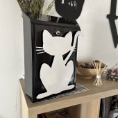 VivaTechnix KRO-1234 Cutie postala Vivatechnix Cat KRO-1234, otel, 400x250x100mm, Negru/Alb, 2 chei