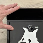 VivaTechnix KRO-1237 Cutie postala Vivatechnix Schnautzer Dog KRO-1237, otel, 400x250x100mm, Negru/Alb, 2 chei