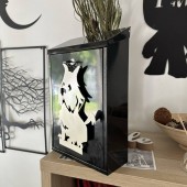 VivaTechnix KRO-1237 Cutie postala Vivatechnix Schnautzer Dog KRO-1237, otel, 400x250x100mm, Negru/Alb, 2 chei