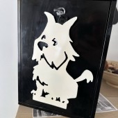 VivaTechnix KRO-1237 Cutie postala Vivatechnix Schnautzer Dog KRO-1237, otel, 400x250x100mm, Negru/Alb, 2 chei