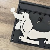 VivaTechnix KRO-1239 Cutie postala Vivatechnix Teckel KRO-1239, otel, dimensiune 310x360x100mm, Gri/Alb, 2 chei