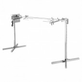 VivaTechnix KZSNXDXZKJ521IA33001V2 Rotisor electric pentru gratar Inox, max 40 kg, lungime de lucru 132 cm, putere 38 W, Inaltime reglabila 8 niveluri