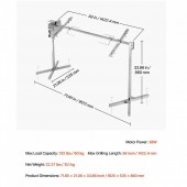 VivaTechnix KZSNXDXZKJ567EBR8001V2 Rotisor electric pentru gratar Inox, max 60 kg, lungime de lucru 142 cm, putere 38 W, Inaltime reglabila 8 nivele