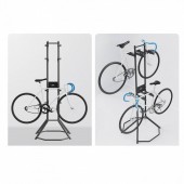 VivaTechnix LGSZXCCFJHSGV7VLPV0 Suport depozitare 4 biciclete, Vivatechnix, de podea, 2050 x 725 x 715 mm, Negru, Inaltime reglabila