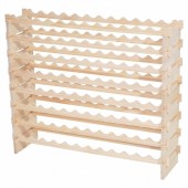 VivaTechnix LSJJYMSSM96PD5BV1001V0 Raft modular pentru 96 sticle de vin, Stivuibil, Lemn, 8 Niveluri, 1130 x 290 x 962 mm