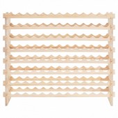 VivaTechnix LSJJYMSSM96PD5BV1001V0 Raft modular pentru 96 sticle de vin, Stivuibil, Lemn, 8 Niveluri, 1130 x 290 x 962 mm