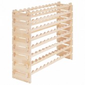 VivaTechnix LSJJYMSSM96PD5BV1001V0 Raft modular pentru 96 sticle de vin, Stivuibil, Lemn, 8 Niveluri, 1130 x 290 x 962 mm