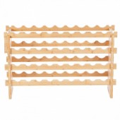 VivaTechnix LSJJYMSZZ36PRHOYIV0 Raft pentru 36 de sticle de vin, Stivuibil, 4 niveluri, Vivatechnix Modular, 850x250x525 mm, Lemn bambus, Maro