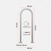 VivaTechnix LZYCFSDDB1W3MXYPNV0 Balustrada aluminiu pentru piscina, 400 x 90 x 915 mm, Capacitate 100 kg, protectie UV, accesorii montaj incluse
