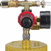 VivaTechnix PQTOX2L18MMBQ0RHWV0 Pistol de vopsit cu rezervor sub presiune, Capacitate 2 l, 3.1 Bar, Duza 1.8 mm, Manometru