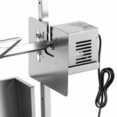 VivaTechnix PZSHLK37INCH5XEW0001V2 Gratar pe carbune cu rotisor electric 38W, Otel Inoxidabil, inaltime de gatit reglabila 7 niveluri, 1135 x 442 x 1123 mm, 4 roti